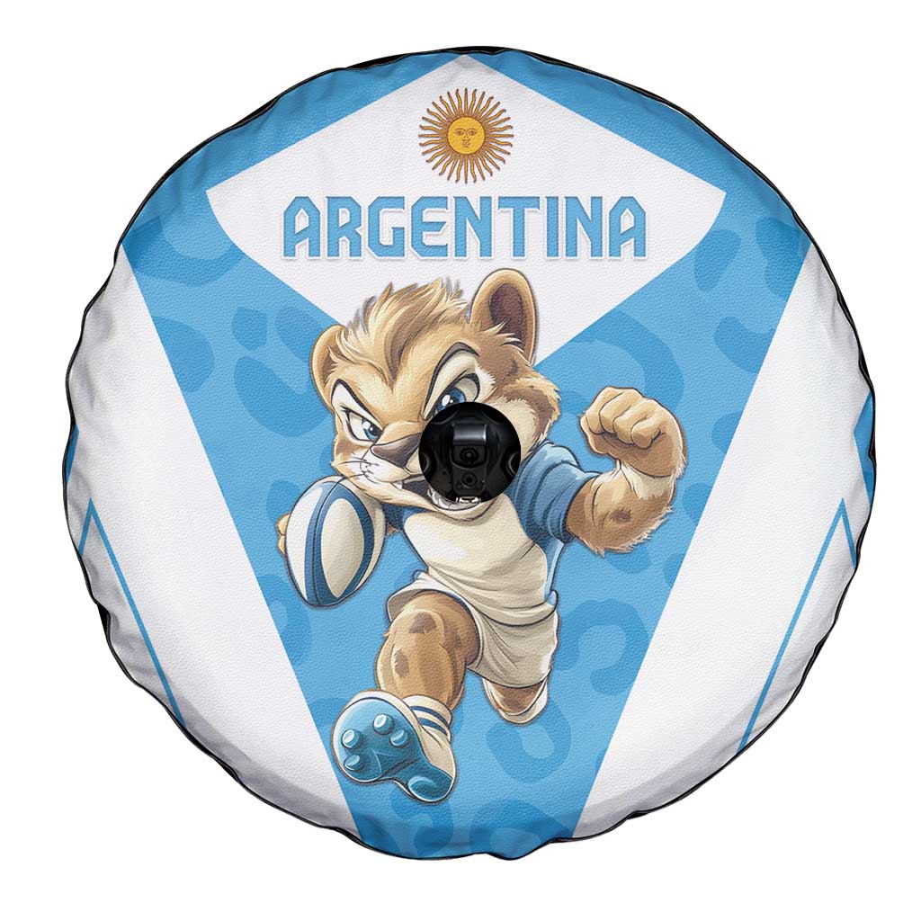 Argentina Rugby 2024 Spare Tire Cover Go Los Pumas Leopard Pattern LT05 - Wonder Print Shop