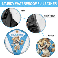 Argentina Rugby 2024 Spare Tire Cover Go Los Pumas Leopard Pattern LT05 - Wonder Print Shop