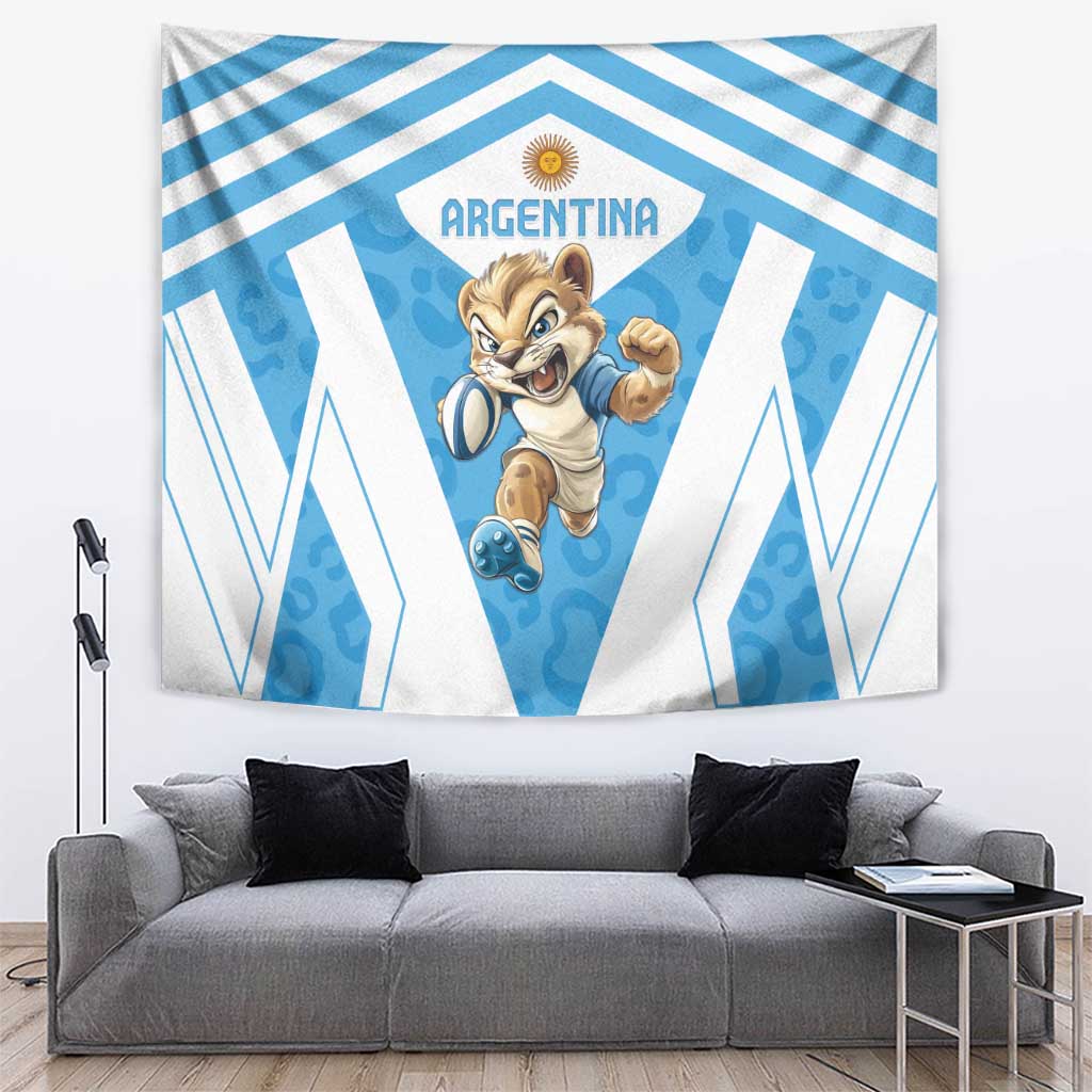 Argentina Rugby 2024 Tapestry Go Los Pumas Leopard Pattern LT05 - Wonder Print Shop