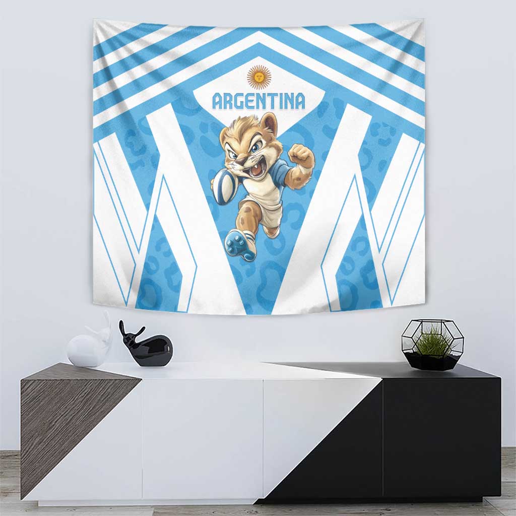 Argentina Rugby 2024 Tapestry Go Los Pumas Leopard Pattern LT05 - Wonder Print Shop