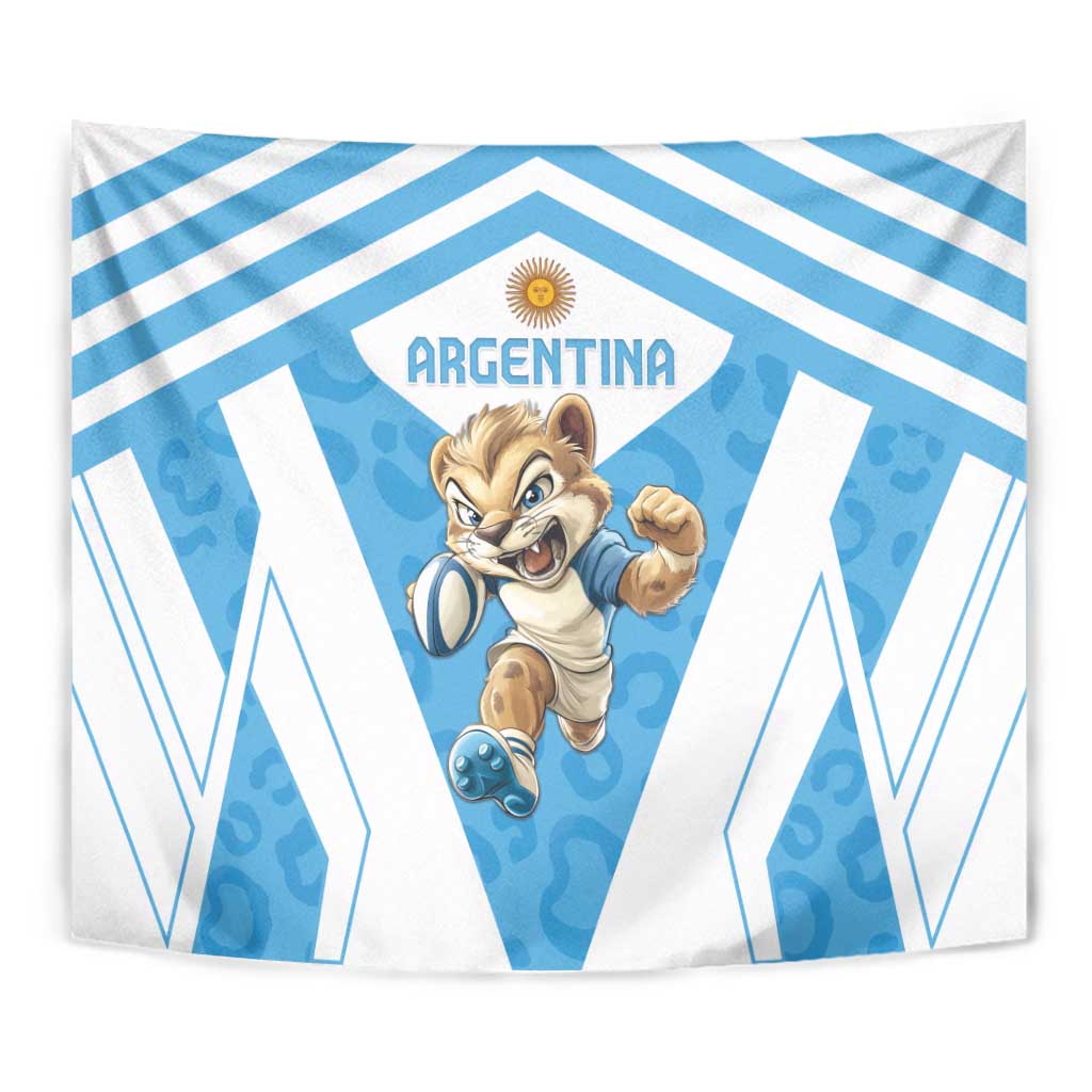 Argentina Rugby 2024 Tapestry Go Los Pumas Leopard Pattern LT05 - Wonder Print Shop