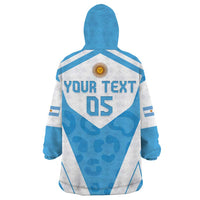 Custom Argentina Rugby 2024 Wearable Blanket Hoodie Go Los Pumas Leopard Pattern LT05 - Wonder Print Shop