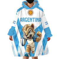 Custom Argentina Rugby 2024 Wearable Blanket Hoodie Go Los Pumas Leopard Pattern LT05 - Wonder Print Shop