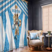 Argentina Rugby 2024 Window Curtain Go Los Pumas Leopard Pattern LT05 - Wonder Print Shop