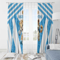 Argentina Rugby 2024 Window Curtain Go Los Pumas Leopard Pattern LT05 - Wonder Print Shop