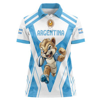 Custom Argentina Rugby 2024 Women Polo Shirt Go Los Pumas Leopard Pattern LT05 - Wonder Print Shop