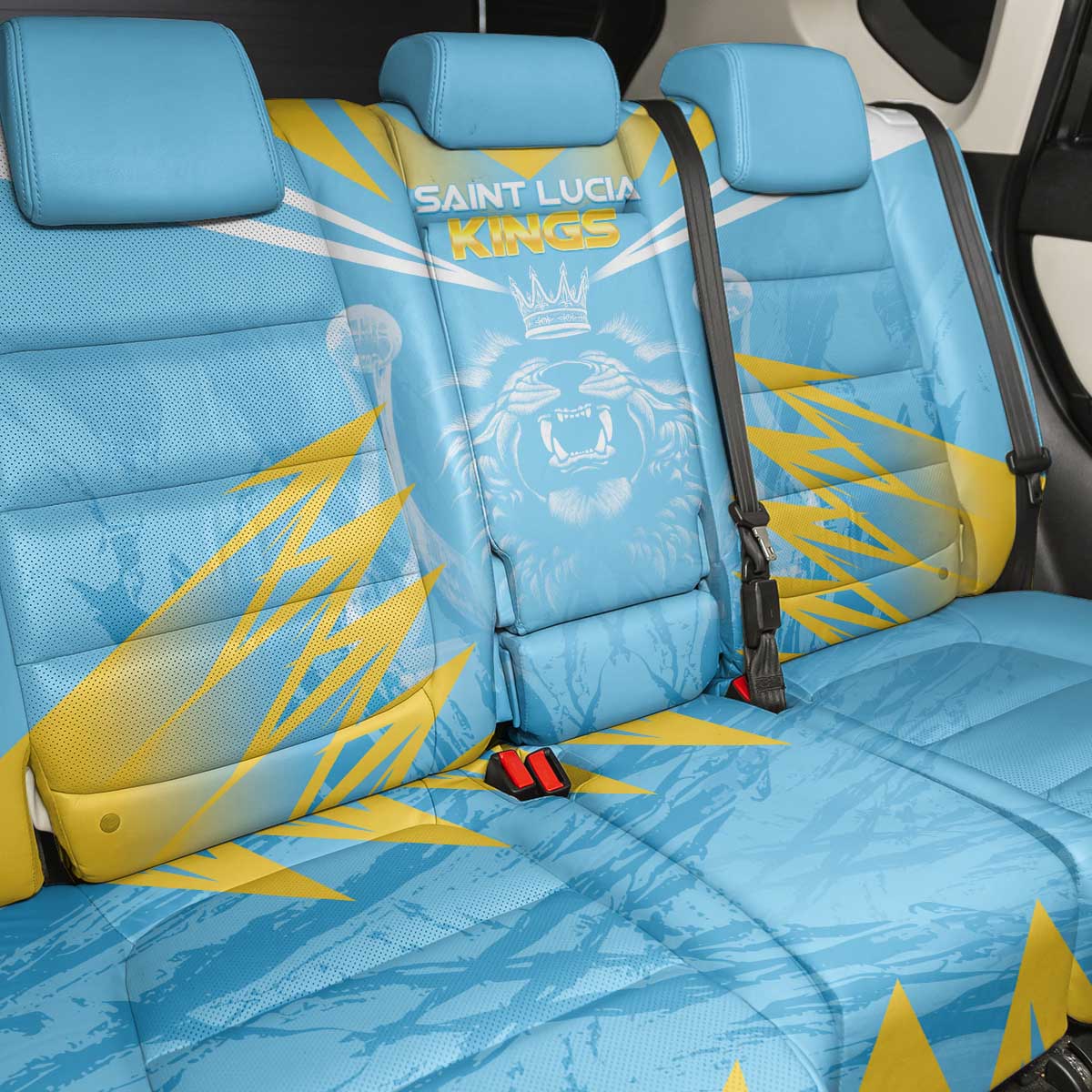 Kings Saint Lucia Cricket Back Car Seat Cover Rise To Victory - Wonder Print Shop