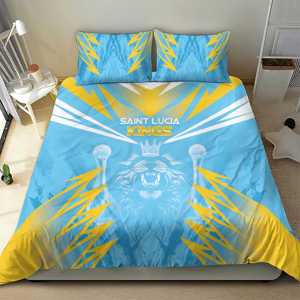 Kings Saint Lucia Cricket Bedding Set Rise To Victory - Wonder Print Shop