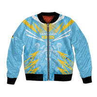Custom Kings Saint Lucia Cricket Bomber Jacket Rise To Victory - Wonder Print Shop