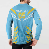 Custom Kings Saint Lucia Cricket Button Sweatshirt Rise To Victory - Wonder Print Shop