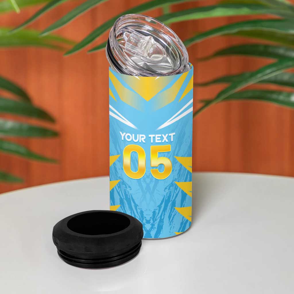 Custom Kings Saint Lucia Cricket 4 in 1 Can Cooler Tumbler Rise To Victory - Wonder Print Shop