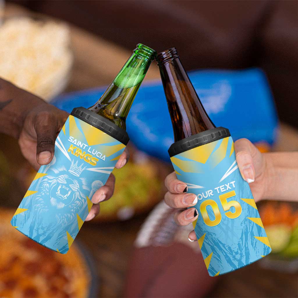 Custom Kings Saint Lucia Cricket 4 in 1 Can Cooler Tumbler Rise To Victory - Wonder Print Shop
