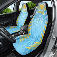 Kings Saint Lucia Cricket Car Seat Cover Rise To Victory - Wonder Print Shop
