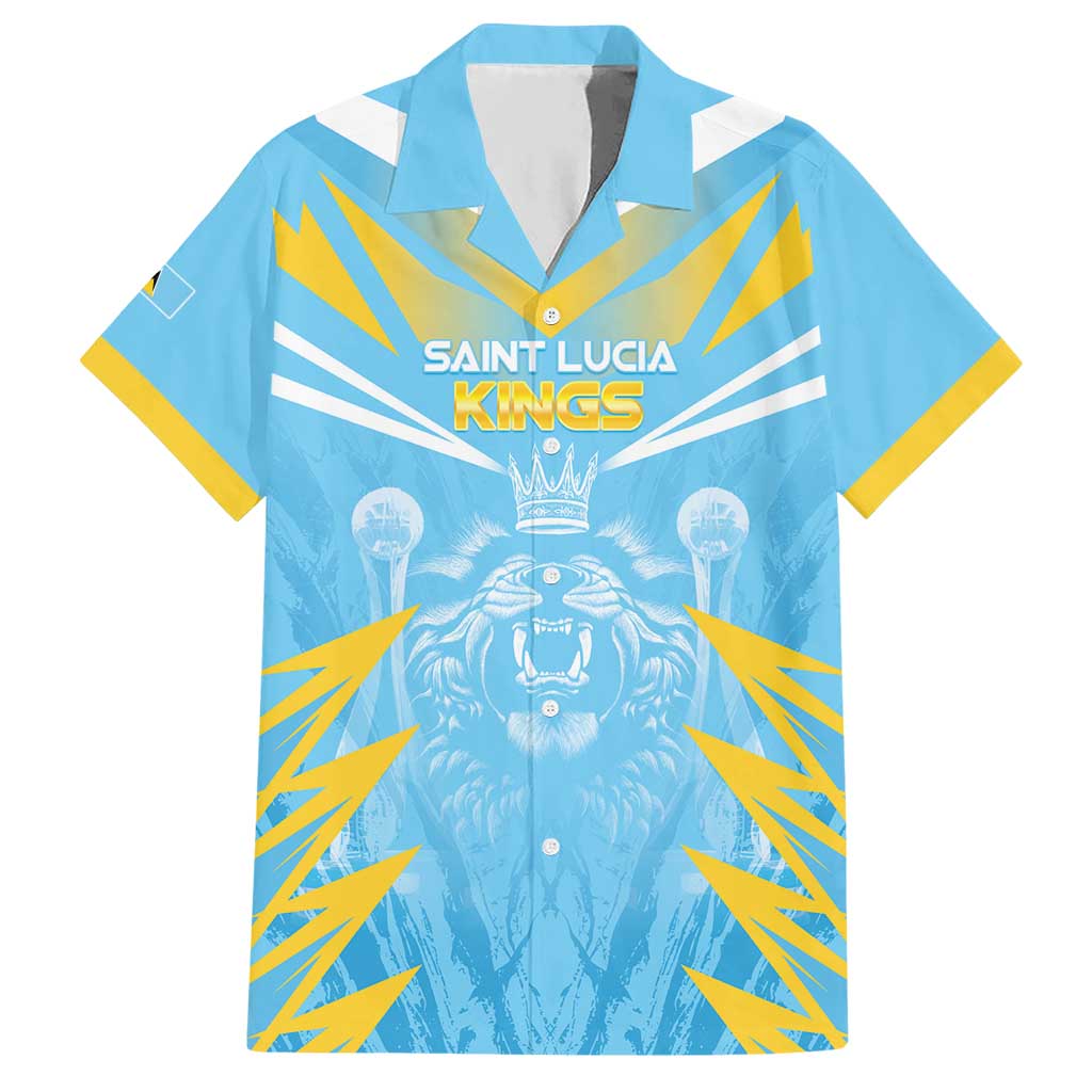 Custom Kings Saint Lucia Cricket Hawaiian Shirt Rise To Victory - Wonder Print Shop
