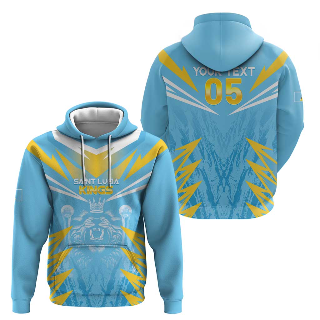 Custom Kings Saint Lucia Cricket Hoodie Rise To Victory - Wonder Print Shop