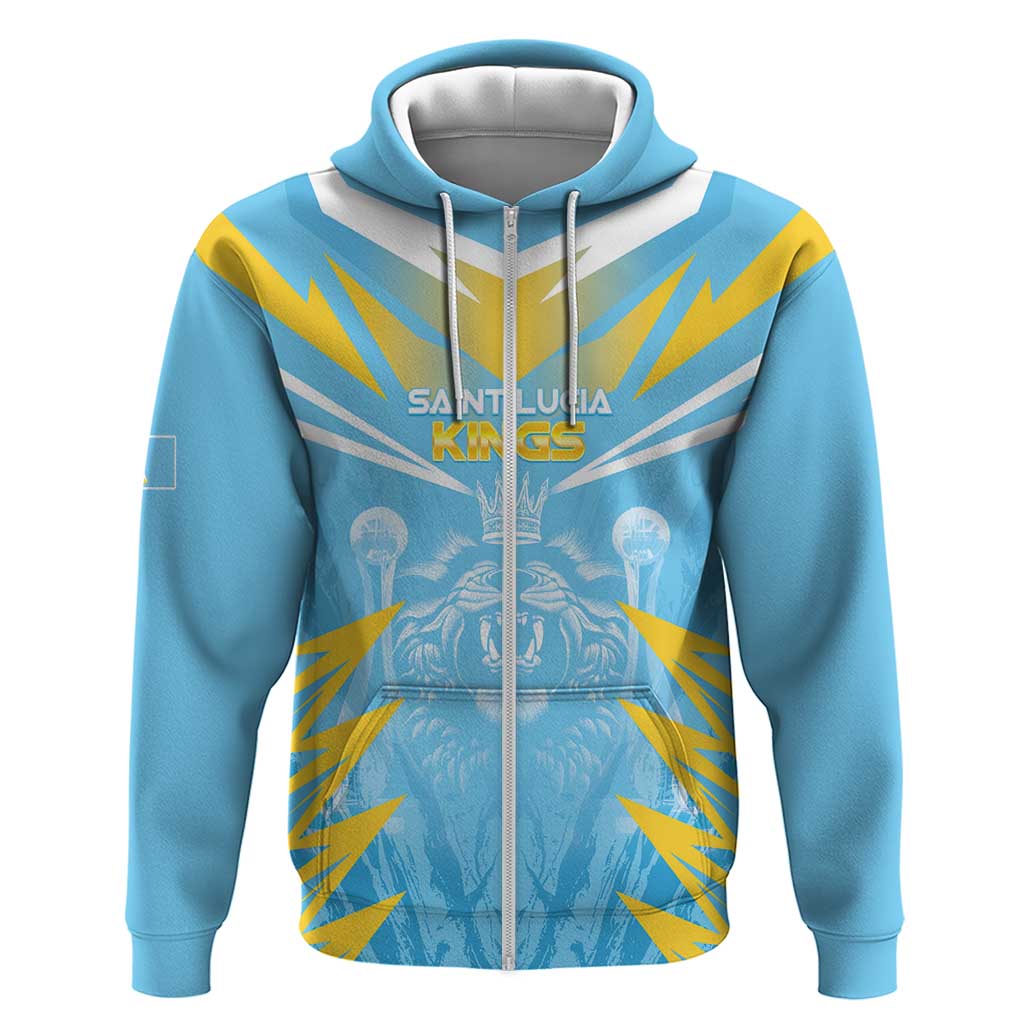 Custom Kings Saint Lucia Cricket Hoodie Rise To Victory - Wonder Print Shop