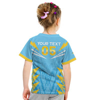 Custom Kings Saint Lucia Cricket Kid T Shirt Rise To Victory - Wonder Print Shop