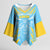 Custom Kings Saint Lucia Cricket Kimono Sleeve Blouse Rise To Victory - Wonder Print Shop