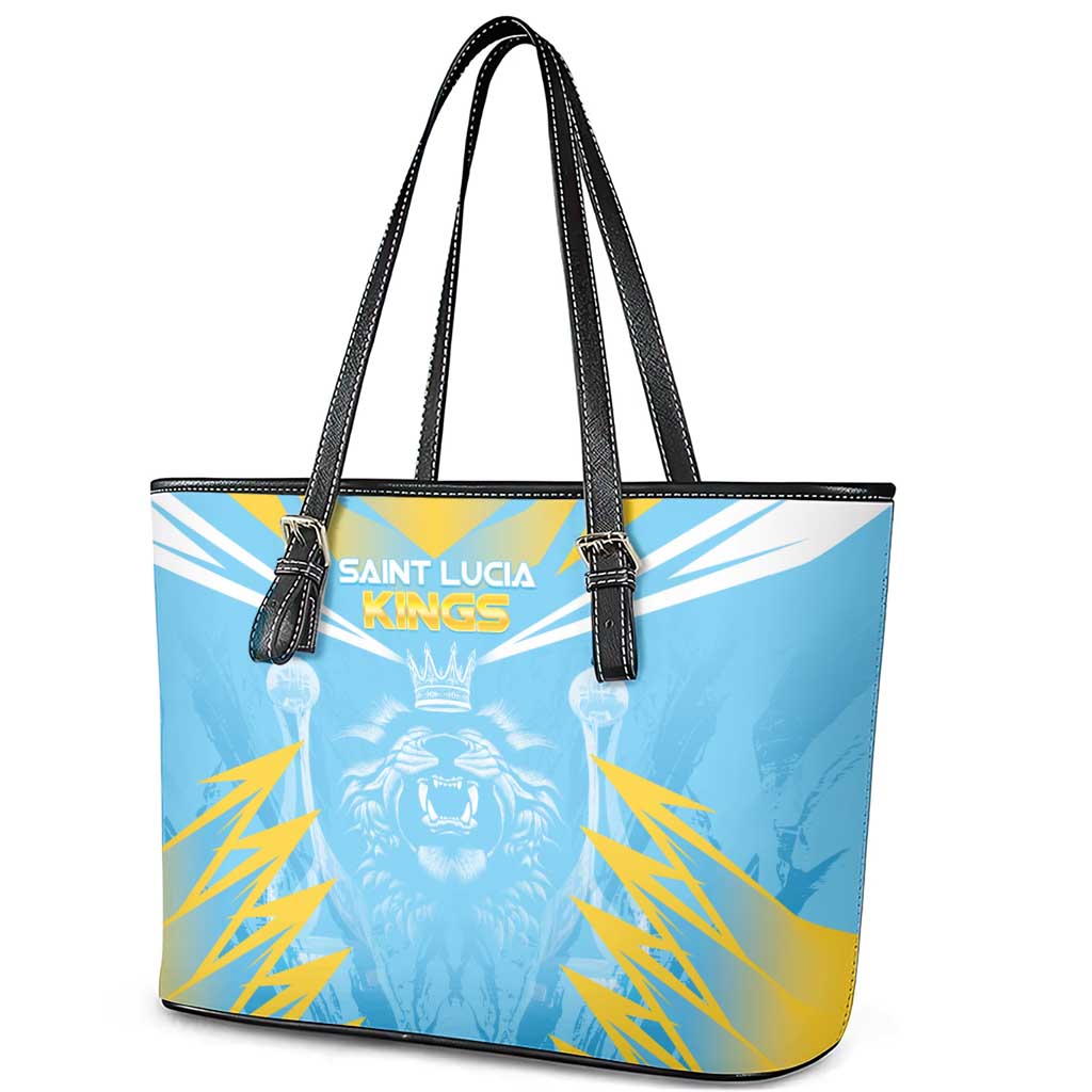 Kings Saint Lucia Cricket Leather Tote Bag Rise To Victory - Wonder Print Shop