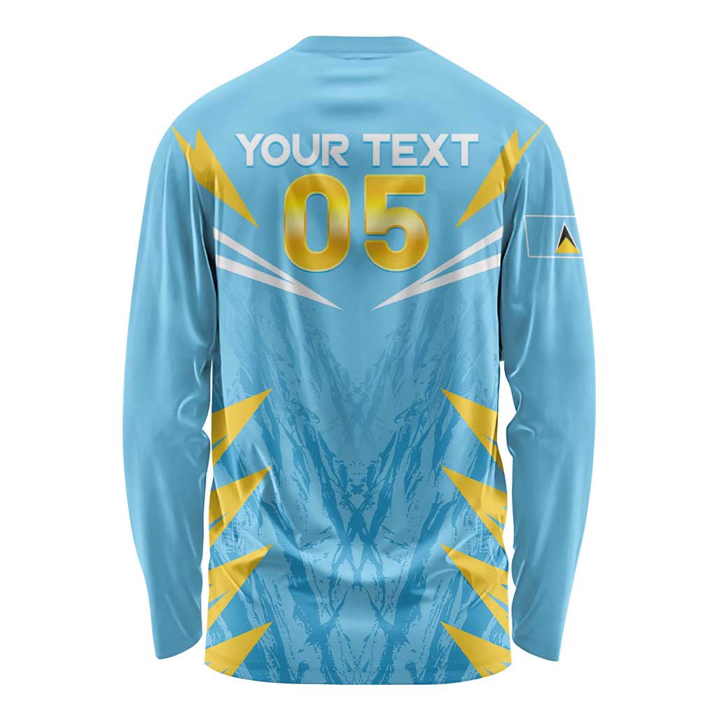 Custom Kings Saint Lucia Cricket Long Sleeve Shirt Rise To Victory - Wonder Print Shop
