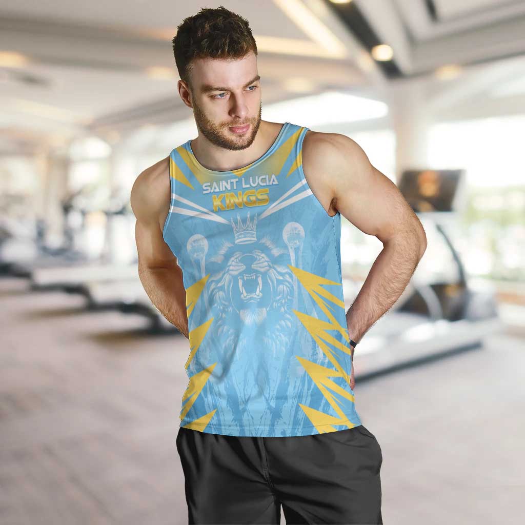 Custom Kings Saint Lucia Cricket Men Tank Top Rise To Victory - Wonder Print Shop