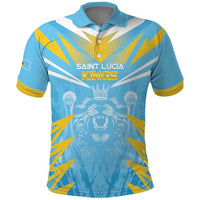 Custom Kings Saint Lucia Cricket Polo Shirt Rise To Victory - Wonder Print Shop