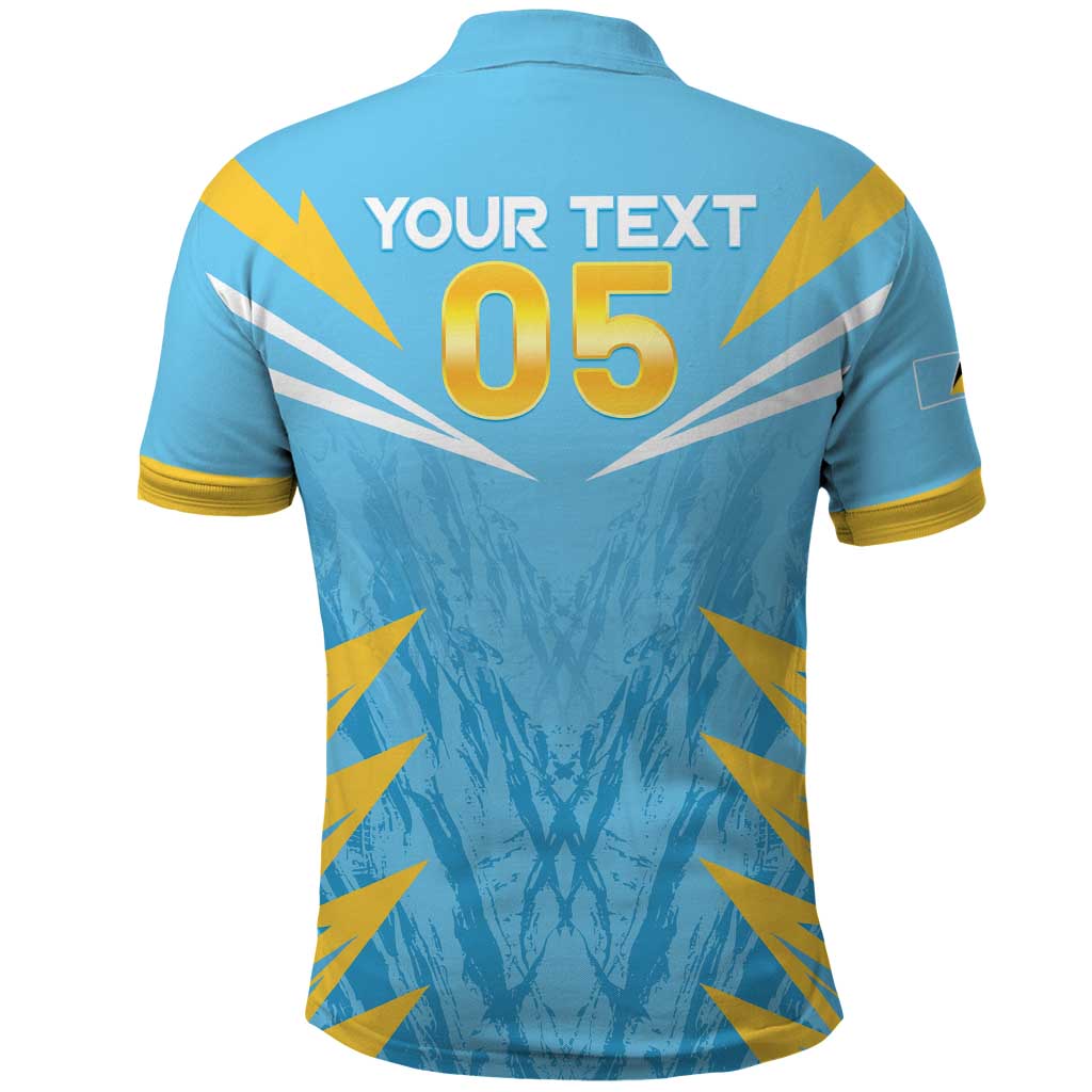 Custom Kings Saint Lucia Cricket Polo Shirt Rise To Victory - Wonder Print Shop