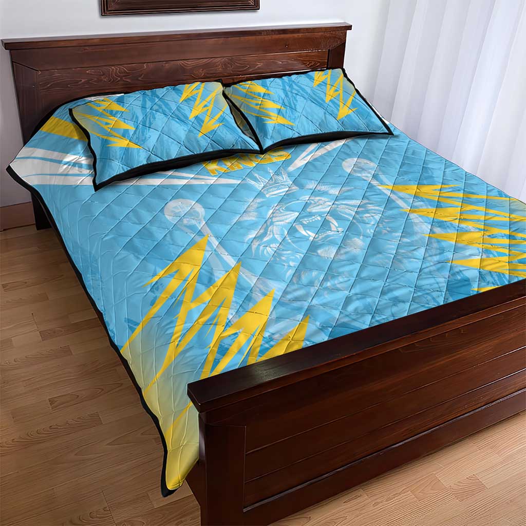 Kings Saint Lucia Cricket Quilt Bed Set Rise To Victory - Wonder Print Shop