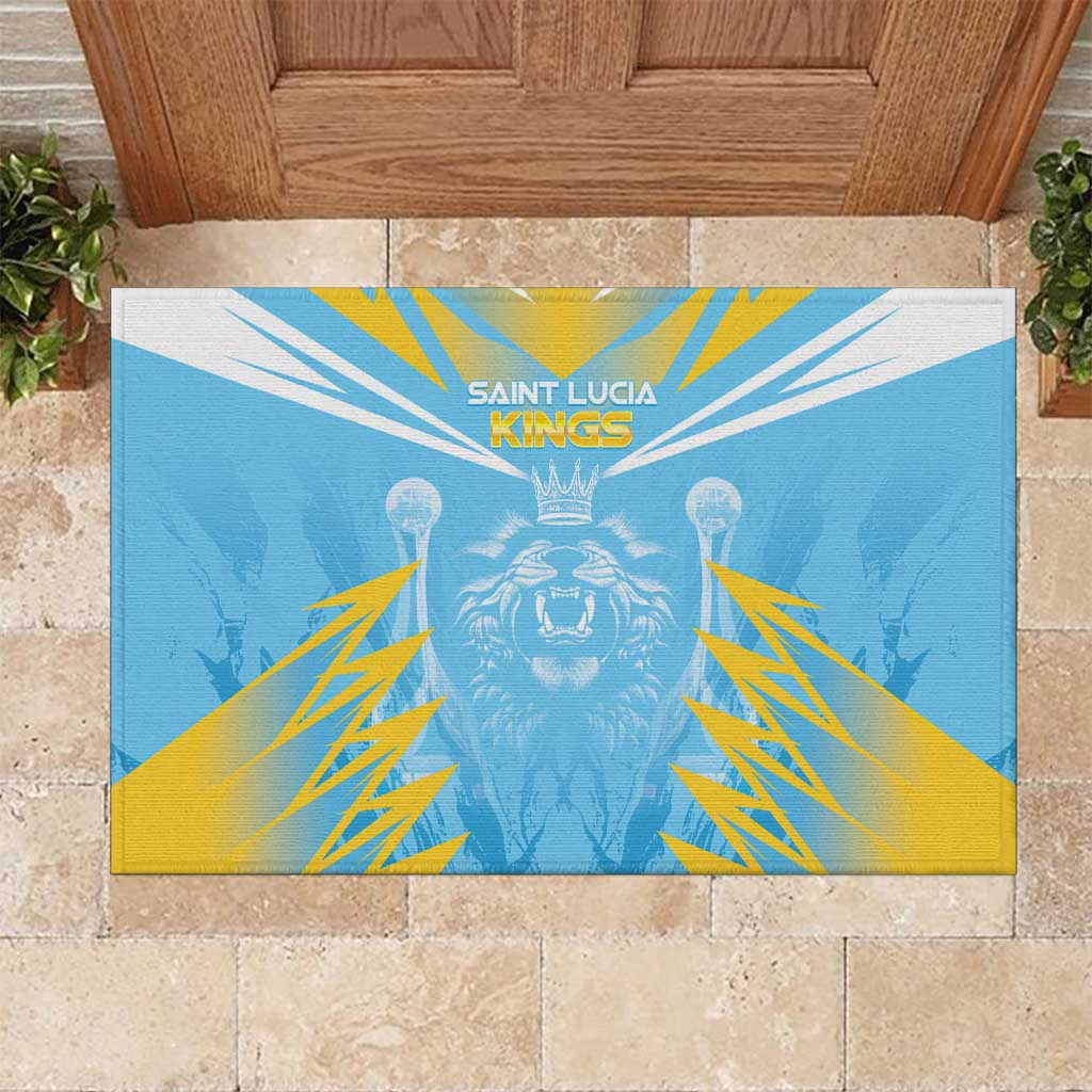 Kings Saint Lucia Cricket Rubber Doormat Rise To Victory - Wonder Print Shop