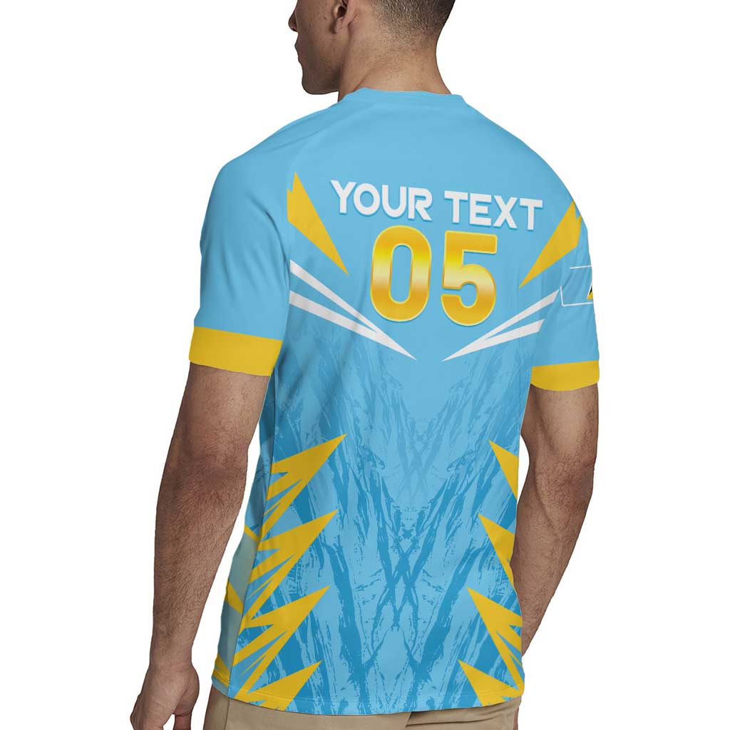 Custom Kings Saint Lucia Cricket Rugby Jersey Rise To Victory - Wonder Print Shop