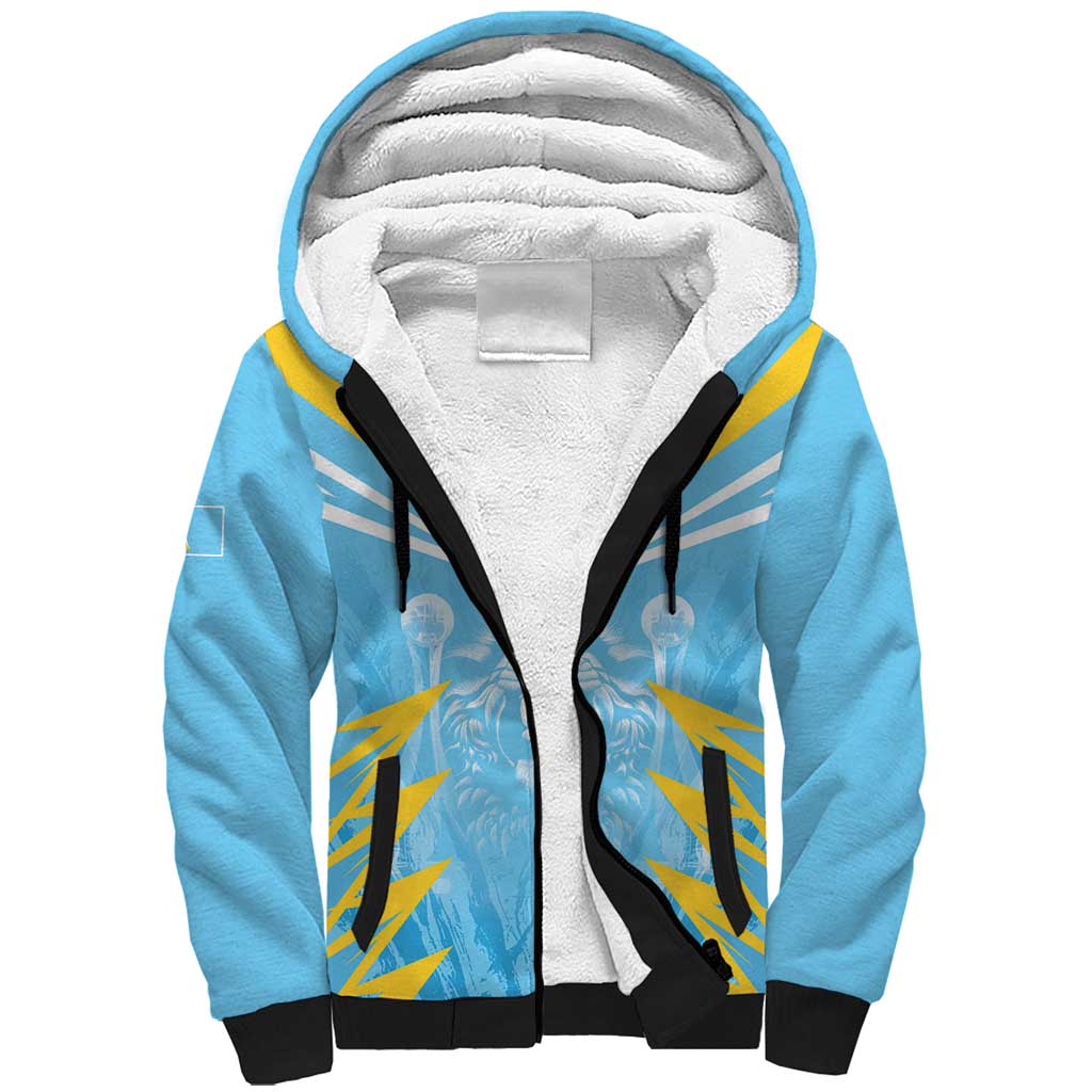 Custom Kings Saint Lucia Cricket Sherpa Hoodie Rise To Victory - Wonder Print Shop