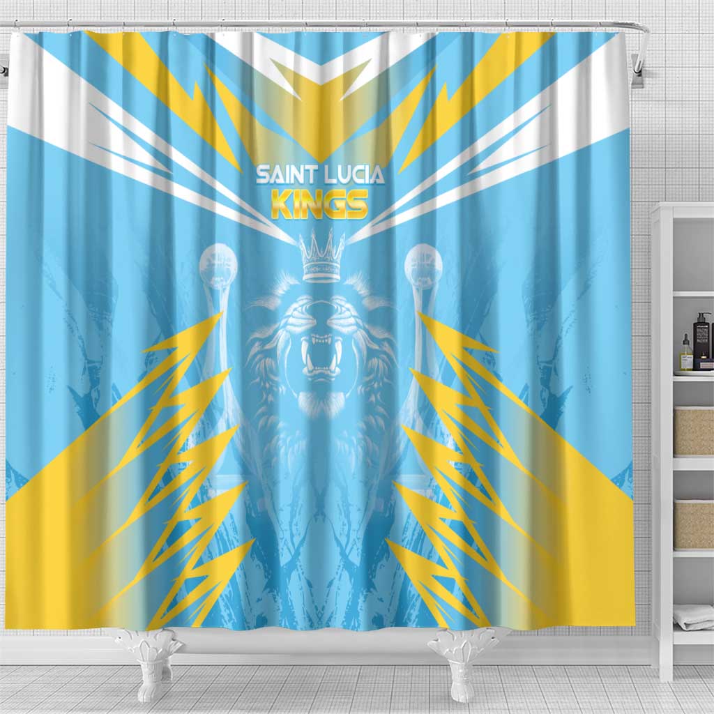 Kings Saint Lucia Cricket Shower Curtain Rise To Victory - Wonder Print Shop