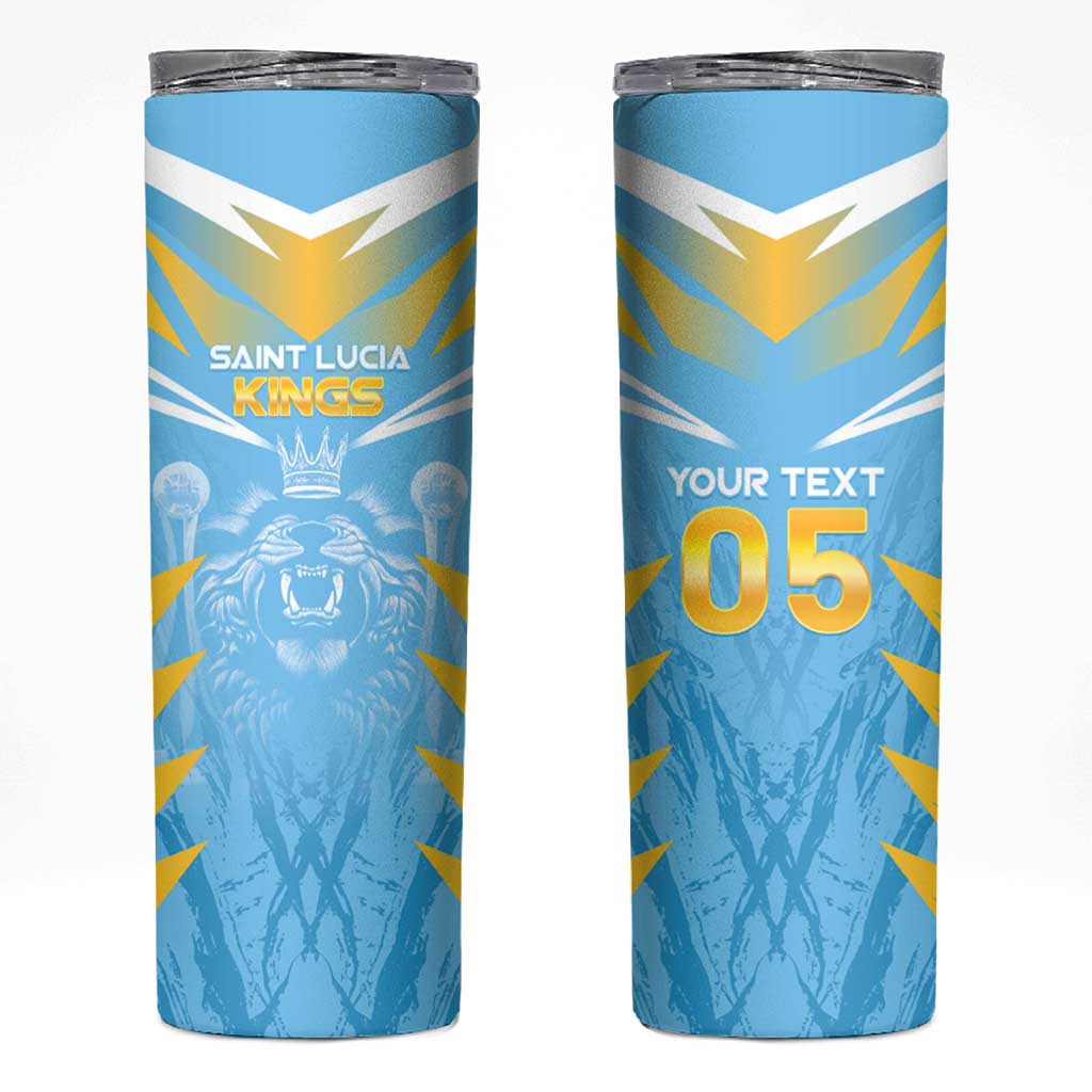 Custom Kings Saint Lucia Cricket Skinny Tumbler Rise To Victory - Wonder Print Shop