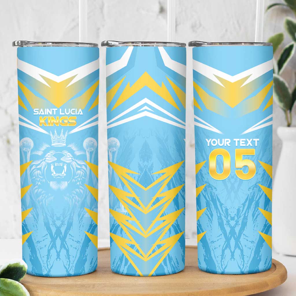 Custom Kings Saint Lucia Cricket Skinny Tumbler Rise To Victory - Wonder Print Shop