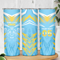 Custom Kings Saint Lucia Cricket Skinny Tumbler Rise To Victory - Wonder Print Shop
