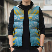 Custom Kings Saint Lucia Cricket Sleeveless Puffer Jacket Rise To Victory - Wonder Print Shop