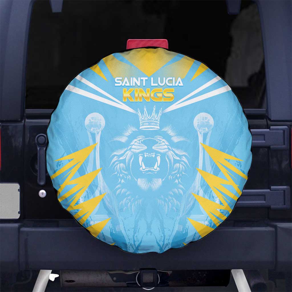Kings Saint Lucia Cricket Spare Tire Cover Rise To Victory - Wonder Print Shop