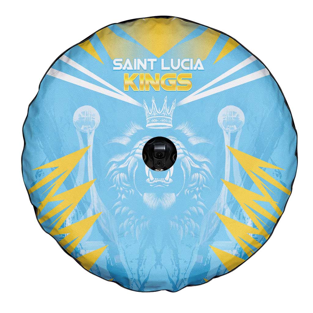 Kings Saint Lucia Cricket Spare Tire Cover Rise To Victory - Wonder Print Shop