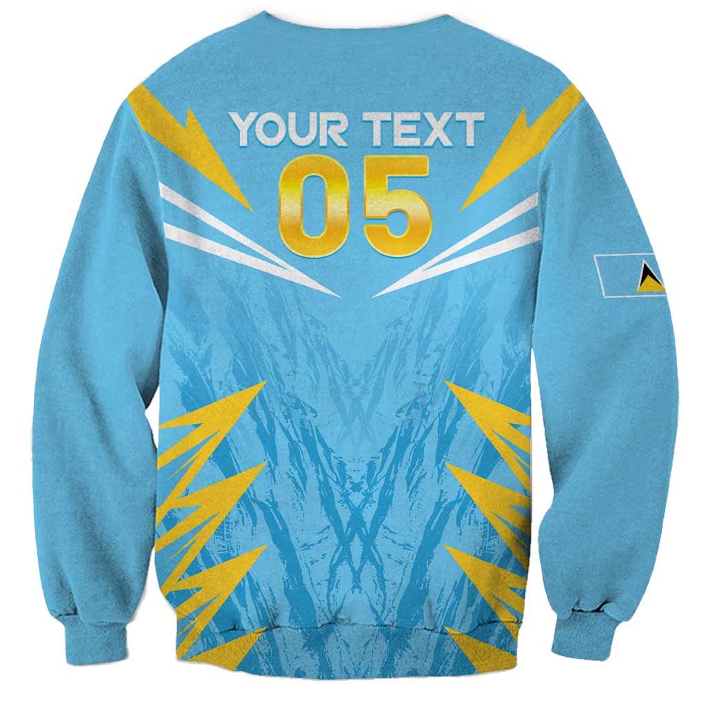 Custom Kings Saint Lucia Cricket Sweatshirt Rise To Victory - Wonder Print Shop
