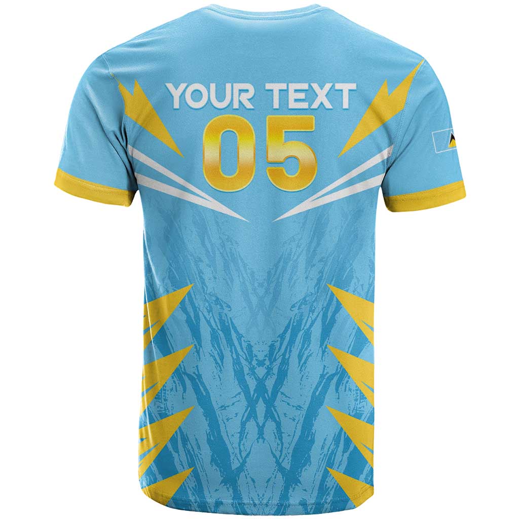 Custom Kings Saint Lucia Cricket T Shirt Rise To Victory - Wonder Print Shop
