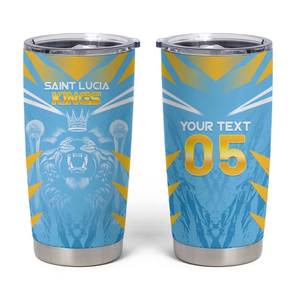 Custom Kings Saint Lucia Cricket Tumbler Cup Rise To Victory - Wonder Print Shop