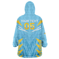 Custom Kings Saint Lucia Cricket Wearable Blanket Hoodie Rise To Victory - Wonder Print Shop