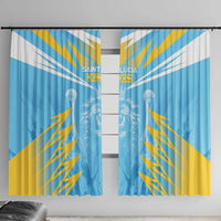 Kings Saint Lucia Cricket Window Curtain Rise To Victory - Wonder Print Shop