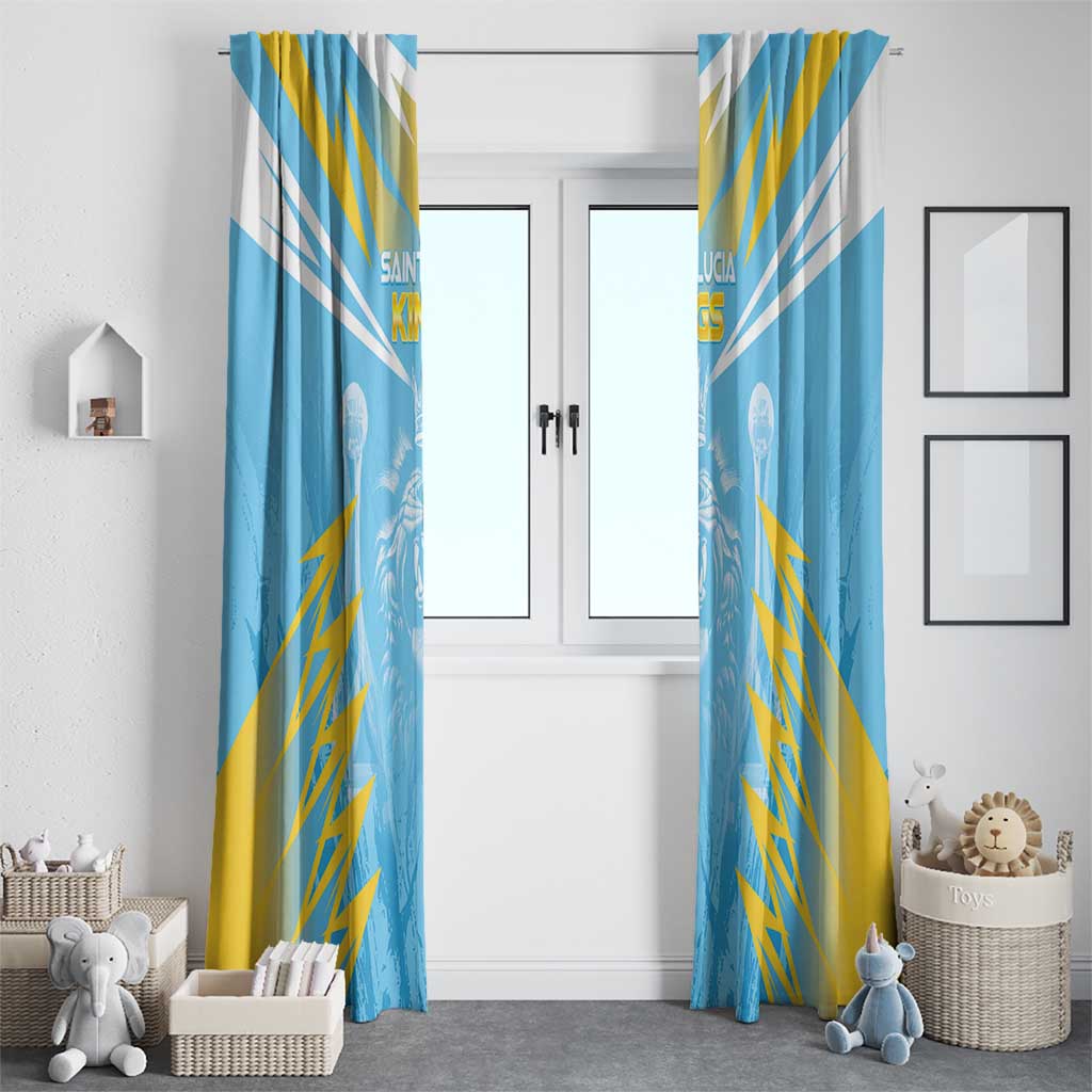 Kings Saint Lucia Cricket Window Curtain Rise To Victory - Wonder Print Shop
