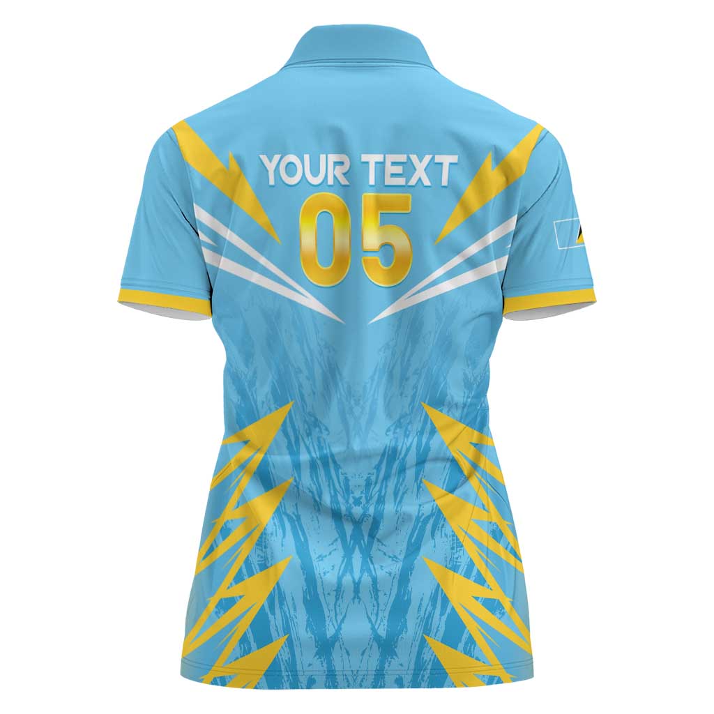 Custom Kings Saint Lucia Cricket Women Polo Shirt Rise To Victory - Wonder Print Shop
