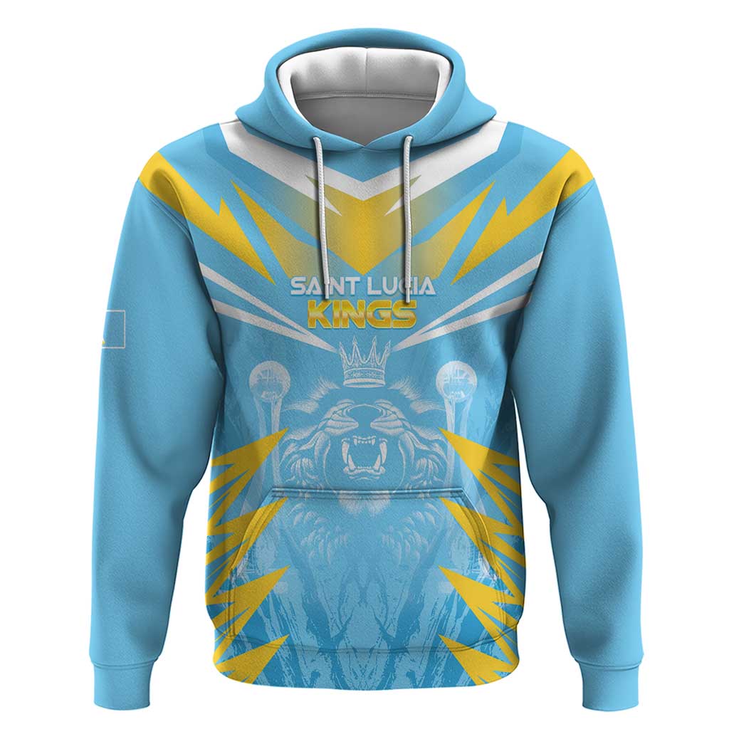Custom Kings Saint Lucia Cricket Zip Hoodie Rise To Victory - Wonder Print Shop