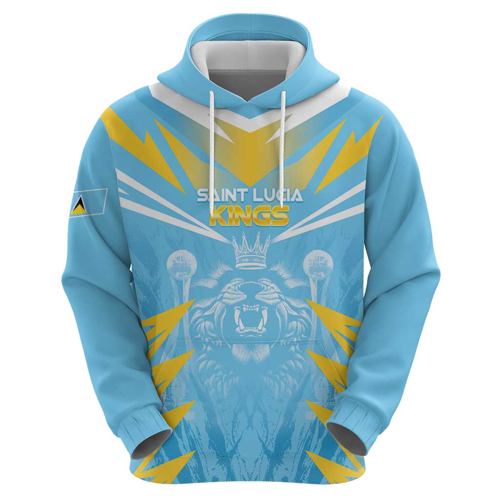 Custom Kings Saint Lucia Cricket Zip Hoodie Rise To Victory - Wonder Print Shop