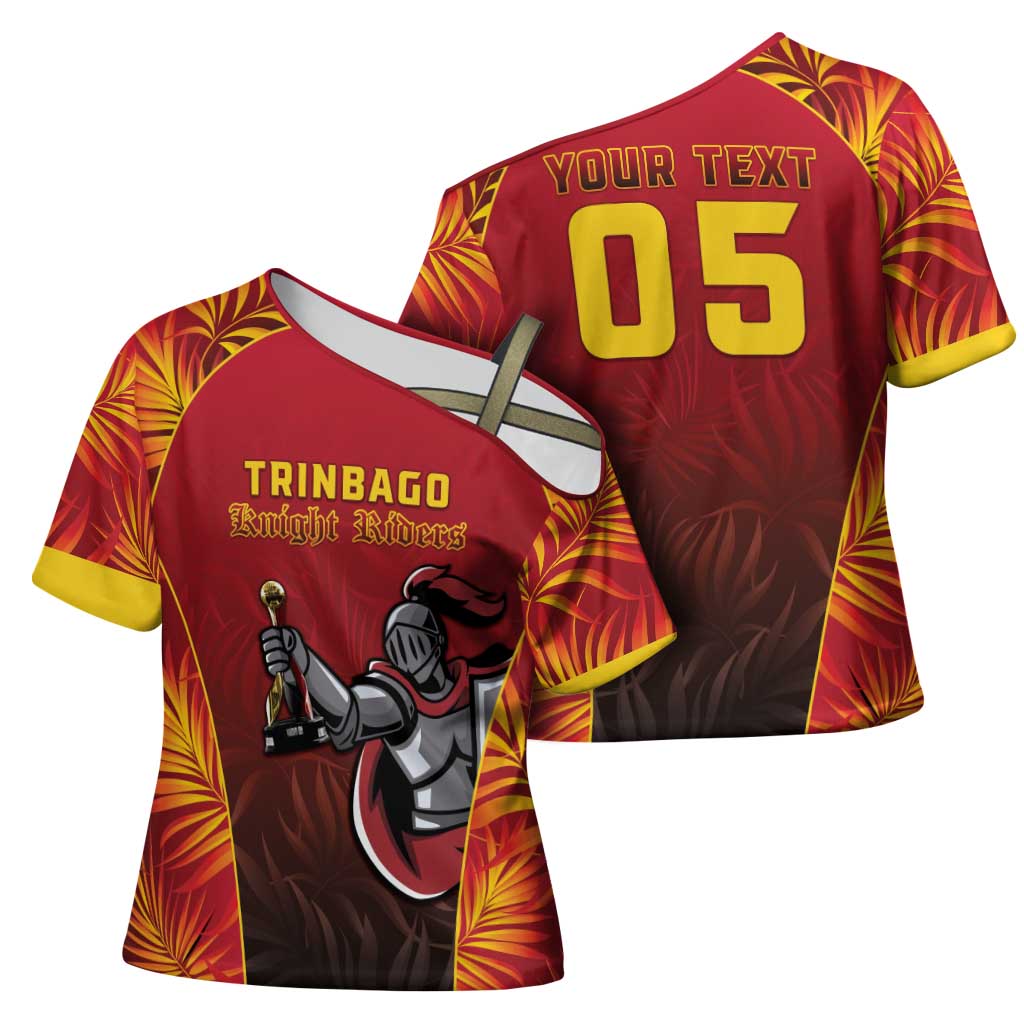 Custom Trinbago Cricket Knight Riders Cross Shoulder Shirt Go Champs - Wonder Print Shop