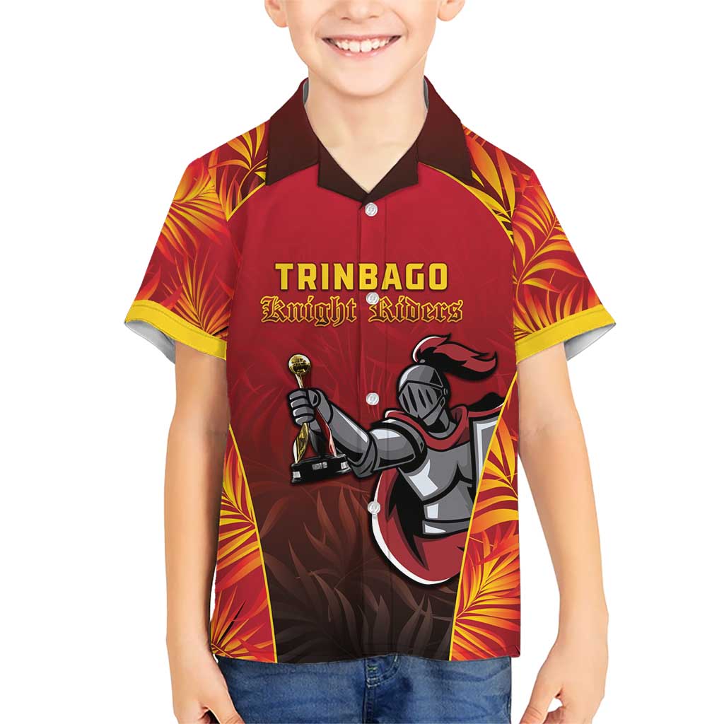 Custom Trinbago Cricket Knight Riders Kid Hawaiian Shirt Go Champs - Wonder Print Shop