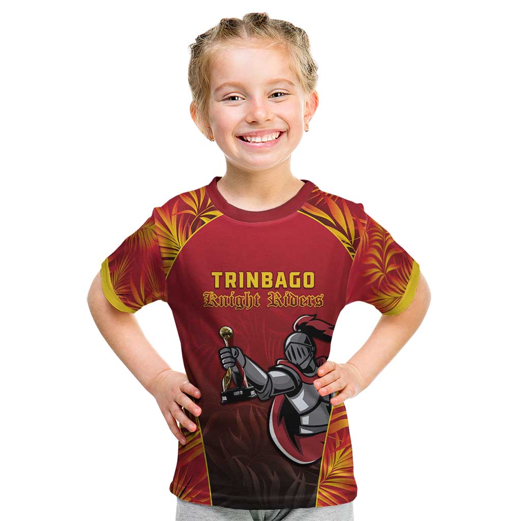 Custom Trinbago Cricket Knight Riders Kid T Shirt Go Champs - Wonder Print Shop